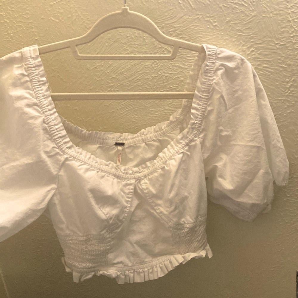 White  milkmaid style top
